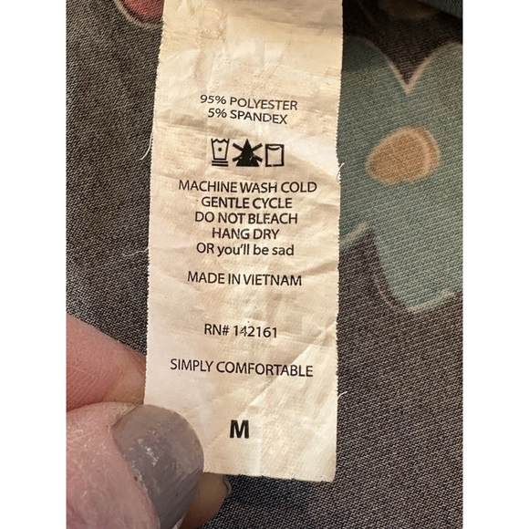 LulaRoe Floral Stretch MIDI Dress Womens MEDIUM Multicolor Flowers Short Sleeves - Picture 9 of 16